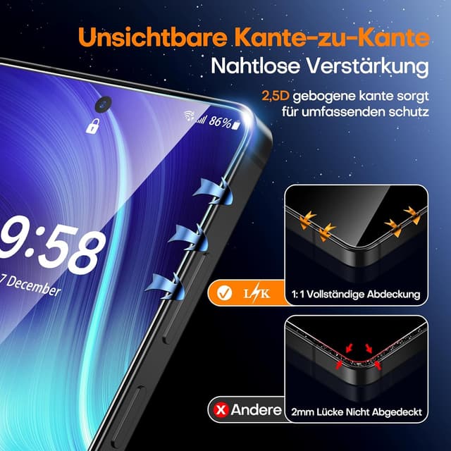 Thumbnail 5 de LϟK Displayschutz S26 2er Set Kamera-Schutz