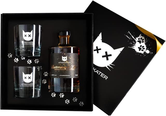 Thumbnail 6 de BÖSER KATER Whisky Tasting Set (3×0,1 l, 40% Vol) in hochwertiger Geschenkbox – Bourbon, Blended Malt & Butterscotch Likör