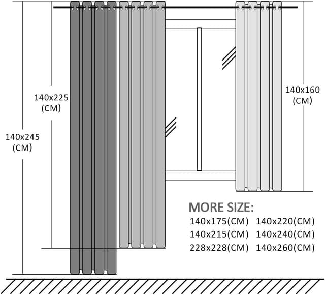 Thumbnail 2 de Topfinel Cortinas Translucidas 2 Piezas 140x160cm 🌈