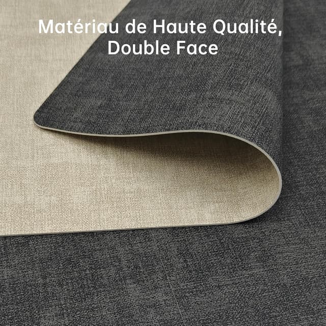 Detalle de KitchenBoss Set de table lavable double face avec dessous de verre antidérapants et résistants à la chaleur (6 sets) 43 x 30 cm