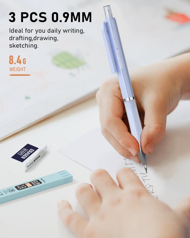 Thumbnail 5 de Nicpro 3 pièces porte-mines 0,9 mm pastel ✏