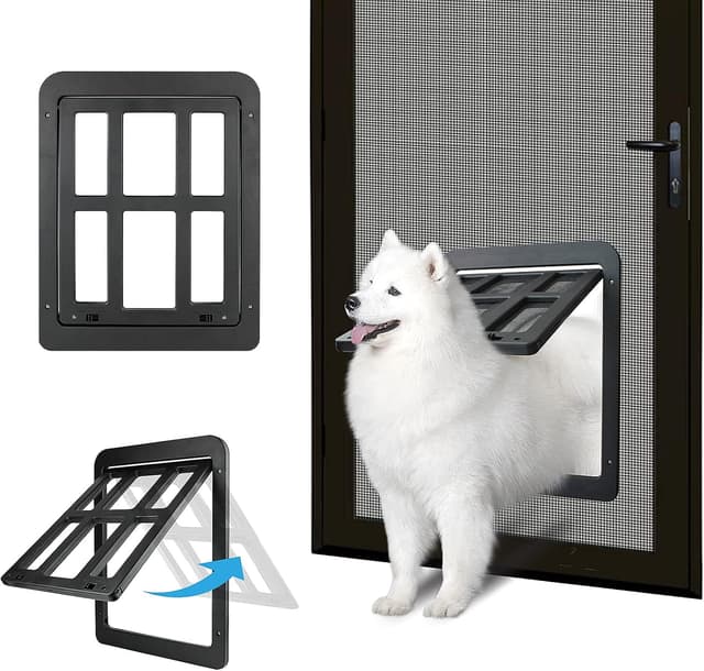 Detalle 2 de NAMSAN Haustierklappe Fliegengitter 24 cm