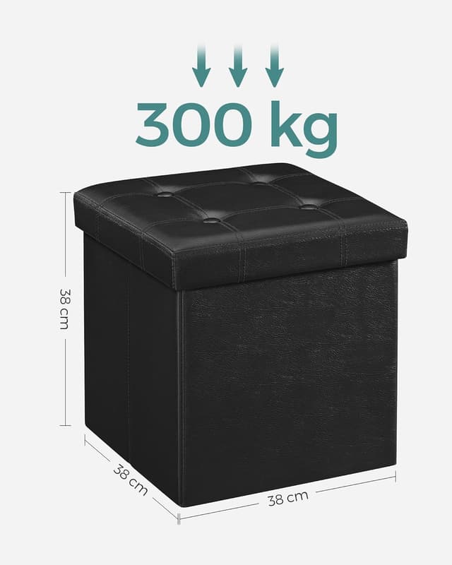 Detalle de Songmics LSF30B Pouf cubo 38 cm 300 kg