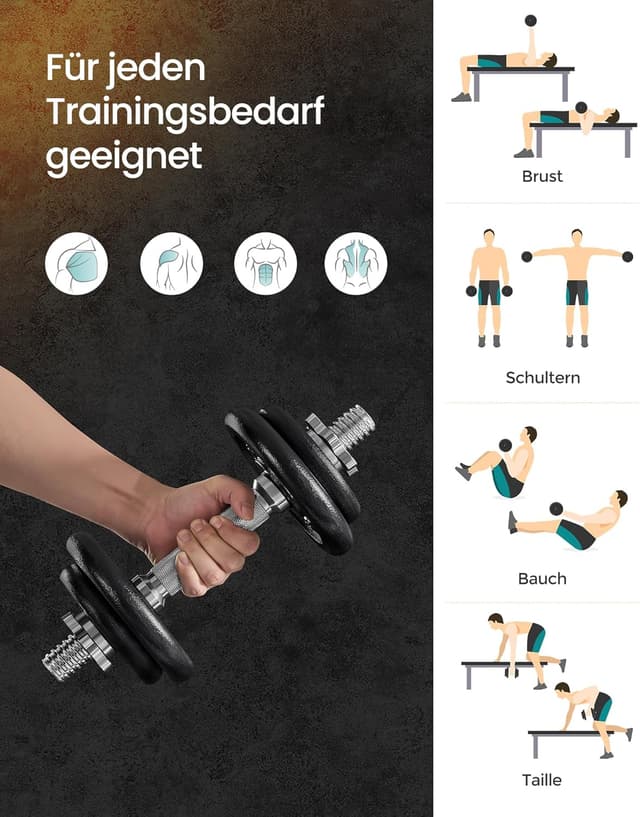 Thumbnail 3 de SONGMICS 2-in-1-Hanteln 2er Set