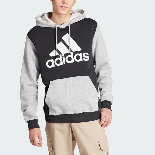 Thumbnail 5 de adidas Essentials Fleece Hoodie talla L Tall, blanco/negro