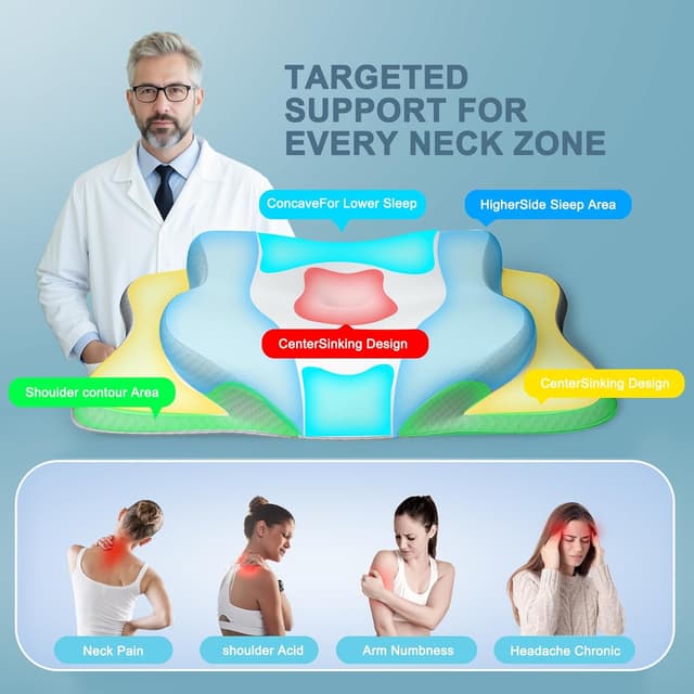 Detalle de Memory Foam Neck Pillow 3.5/5.5in