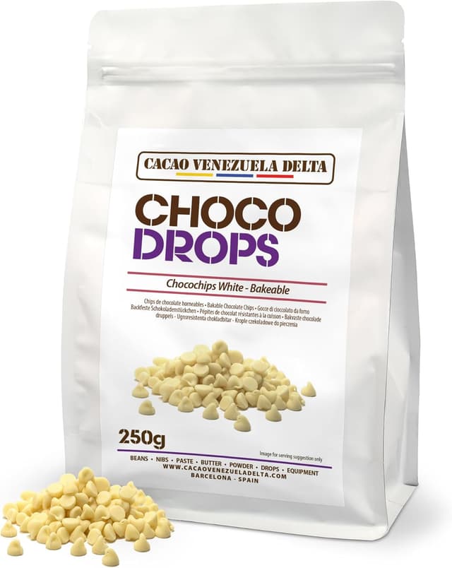 Imagen de Cacao V Delta Pepitas Chocolate Blanco 250 g para Repostería en OfertitasTOP