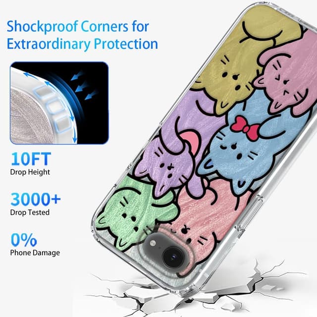 Detalle 2 de iPhone 16e Handyhülle mit Katze, 6,1 Zoll