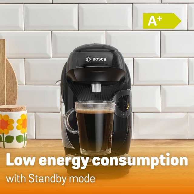 Detalle de Tassimo by Bosch Style Friendly Pod Coffee Machine Bundle (TAS112EGBC) with 40 Kenco Drinks – Black