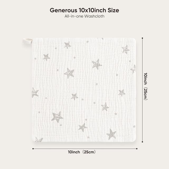 Detalle 1 de Bearmoss 25 x 25cm Muslin Burp Cloths