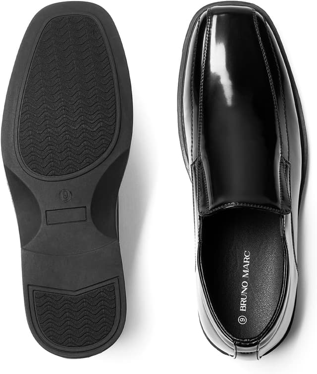 Detalle de Bruno Marc Men’s Square Toe Dress Loafers (Slip-On Formal Shoes)