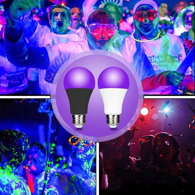 Detalle 2 de LIAISIMI UV Schwarzlichtlampe E27 10 W