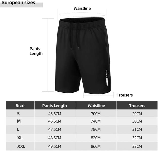 Thumbnail 6 de Short deportivo hombre secado rápido Negro