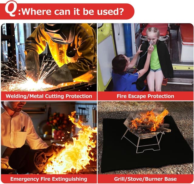 Thumbnail 3 de Matace Welding Blanket 12x14 Inch fireproof pad