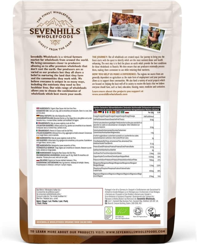 Thumbnail 1 de Sevenhills Wholefoods Granella di Cacao Crudo Bio 1kg 🍫