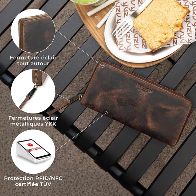 Detalle 2 de Berliner Palma Grand Portefeuille en Cuir