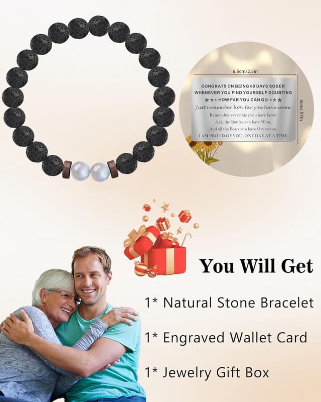 Detalle 1 de TOLOWOBK sobriety bracelet with 60 days