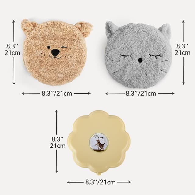 Detalle de All for Paws beheiztes Katzenbett für den Innenbereich mit 2 waschbaren Fleece-Bezügen