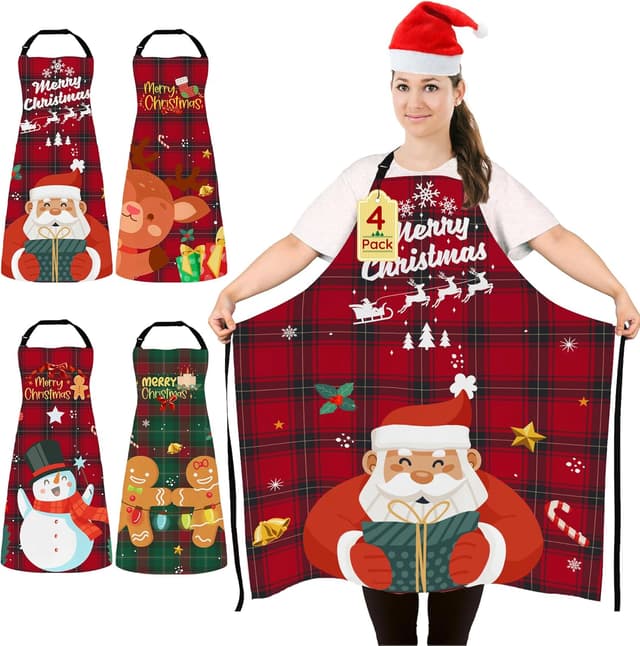 Imagen de FunChaos 4 pièces tabliers de Noël en OfertitasTOP