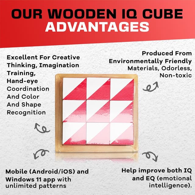 Thumbnail 3 de PrfcNL Blocchi di prova IQ 9 cubi in legno