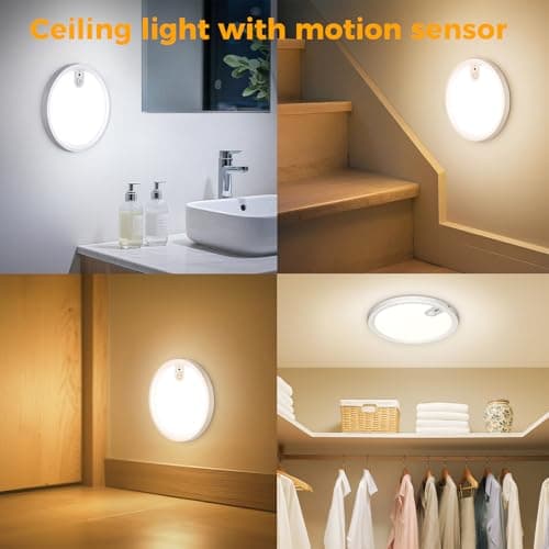 Thumbnail 6 de Uwithm plafón con sensor de movimiento, batería recargable 7000mAh y mando a distancia