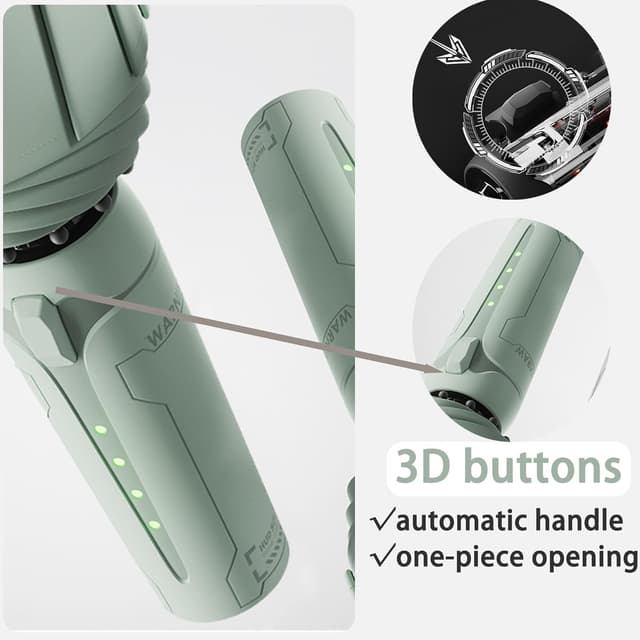 Detalle 2 de erised’s bifrost travel folding umbrella with UPF 50+ protection, auto-open/close and 5cm strap