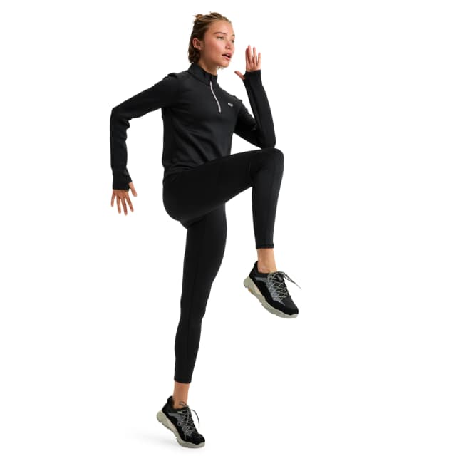 Detalle de Roxy Waves Of Warmth Tech Top: sudadera técnica de mujer con cuello alto y malla transpirable