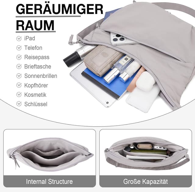 Thumbnail 3 de VIMUTI Halbmond Umhängetasche Damen 35x7x22 cm