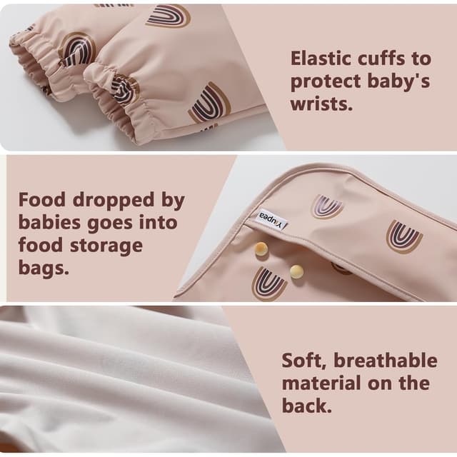 Thumbnail 5 de Yiupea Lätzchen mit Ärmeln 6-24 Monate