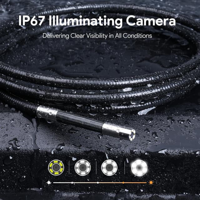 Thumbnail 6 de DEPSTECH 210° drehbare Endoskopkamera mit Licht, 5-Zoll-IPS und 1080P – 6,2-mm-Rohrkamera