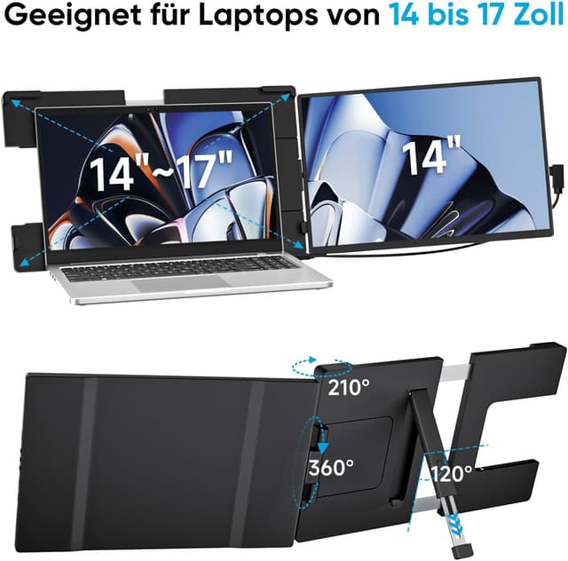 Thumbnail 6 de Dopesplay Laptop Monitor Erweiterung 14 Zoll