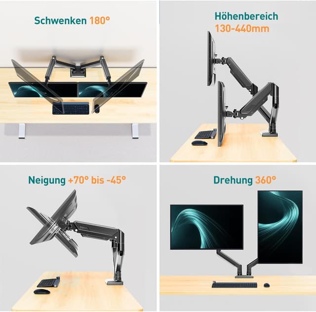 Detalle de ELIVED Monitorarm für 13 bis 32 Zoll