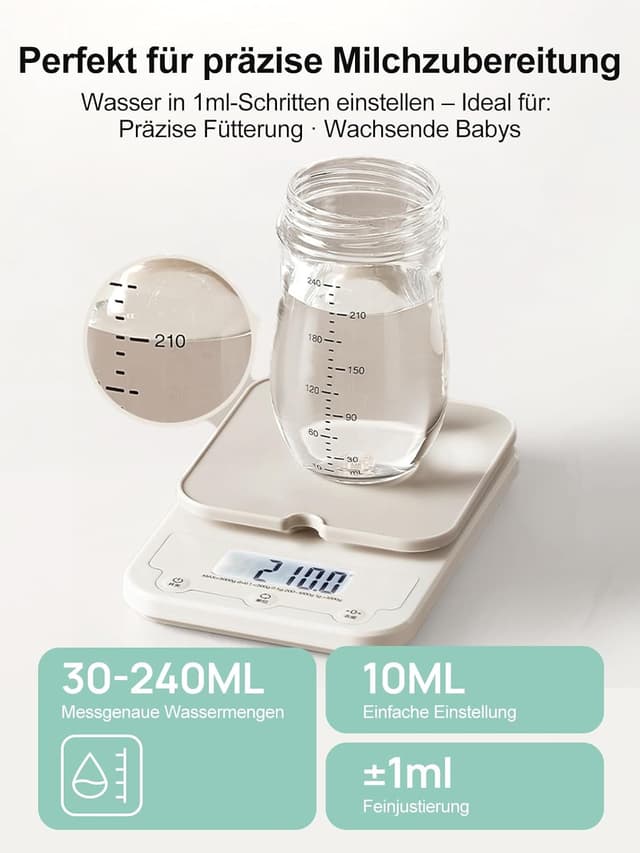 Detalle de KOSTTE Flaschenzubereiter für Babys (1,5 l) – intelligenter Flaschenwärmer für schnelle Zubereitung