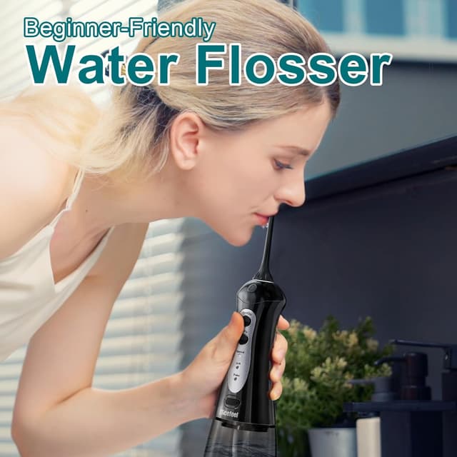 Detalle 2 de Nicefeel Cordless Water Flosser (300ml Portable Oral Irrigator) – 3 Modes, Fast Charge, IPX7