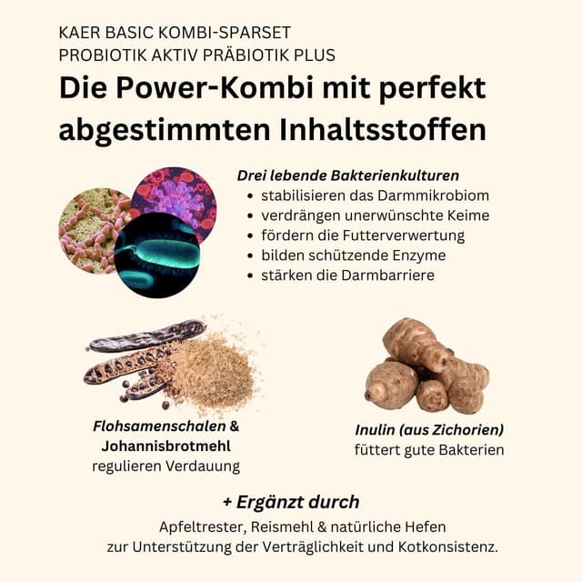 Detalle de kaer basic Probiotik Aktiv für Hunde – lebende Darmbakterien in Drops für Darmsanierung & Aufbaukur
