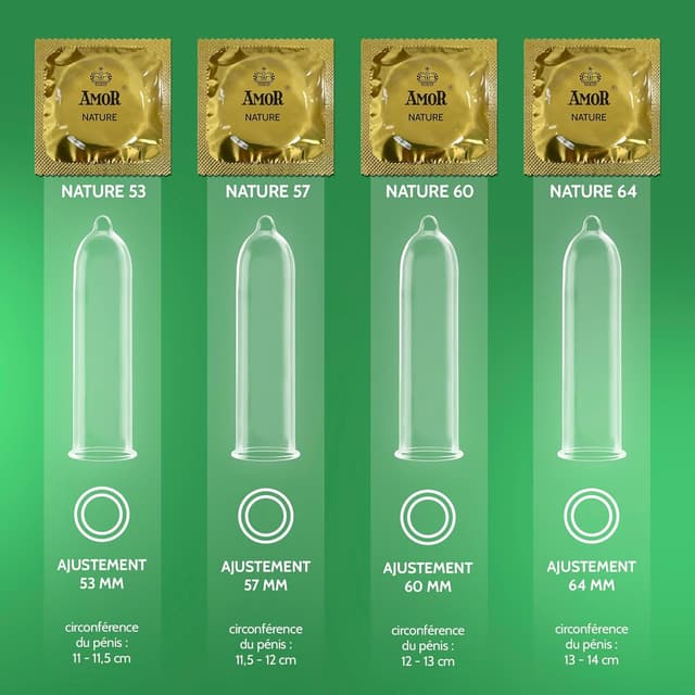 Thumbnail 4 de AMOR NATURE Ø 53 mm Lot de 100 préservatifs