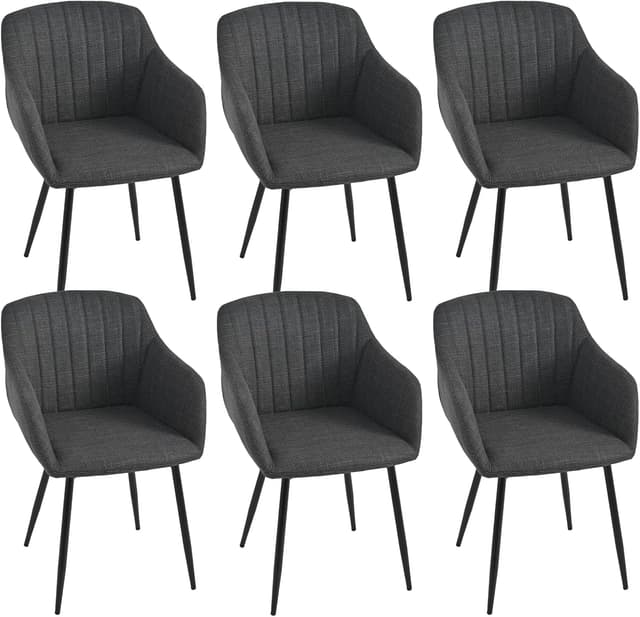 Detalle de Goeurvant sedie pranzo con braccioli, set 6