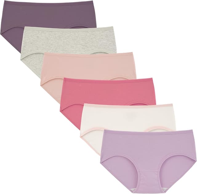 Detalle de INNERSY Unterhosen Mädchen Baumwolle – bequeme Slips im 6er-Pack (8–16 Jahre)