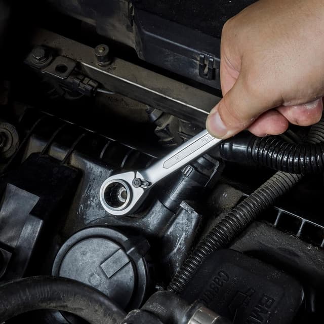 Detalle 2 de Jeu de clés à cliquet interchangeables 4 en 1 DURATECH (10-13-17-19 mm)