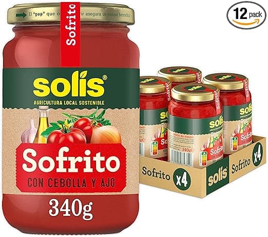 Imagen de SOLIS Sofrito Casero en Frascos Cristal 🍅 Pack 12x340g Sin Gluten en OfertitasTOP