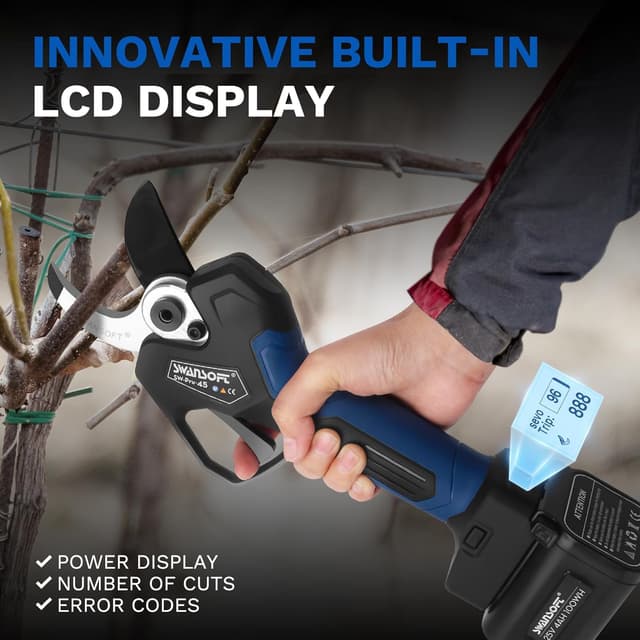 Detalle 2 de SWANSOFT PRU45 Akku-Astschere (45 mm) mit bürstenlosem Motor und 2×25V 4+4Ah