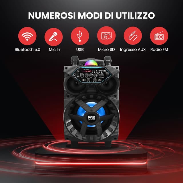 Thumbnail 2 de Pyle Cassa Bluetooth 580W potente per feste