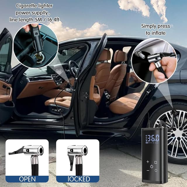 Thumbnail 6 de YUGUANG Compresseur à Air Portatif 6000mAh