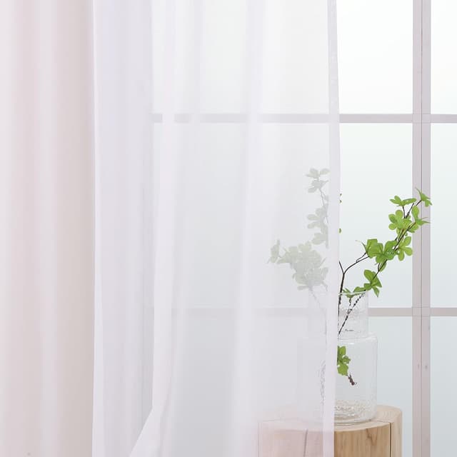 Detalle 2 de L.Z.E Vorhänge Weiß 2er Set 245 cm