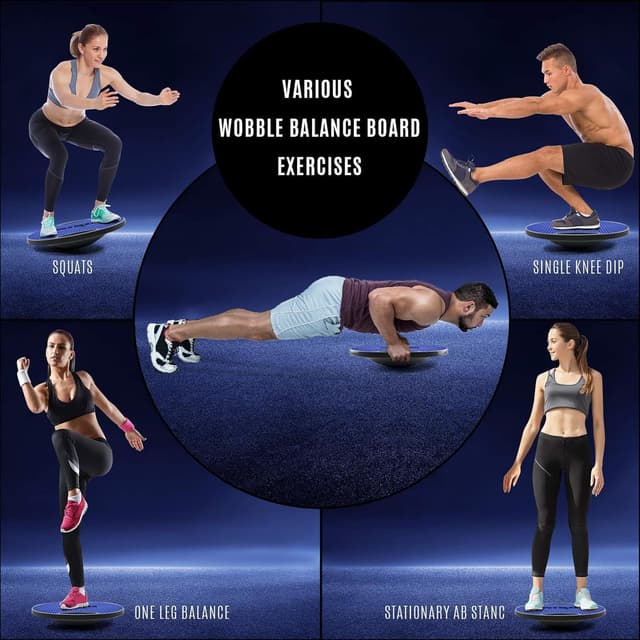 Detalle 2 de Yes4All 350LBS Professional Wooden Balance Board for Physical Therapy (Anti-slip rocker wobble board)