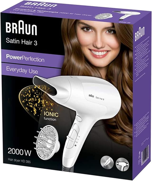 Thumbnail 1 de Braun HD 385 Satin Hair 3 Haartrockner mit Diffusor 💇♀