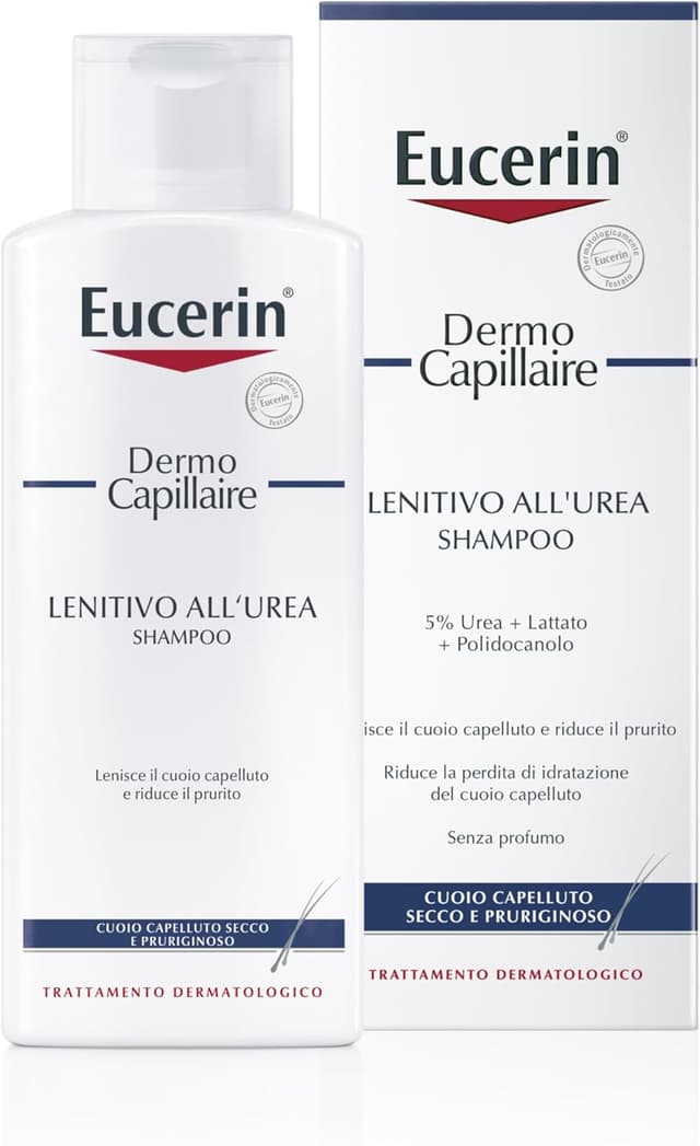 Detalle de Eucerin DermoCapillaire Shampoo Lenitivo all’Urea: detersione delicata per cute secca e pruriginosa