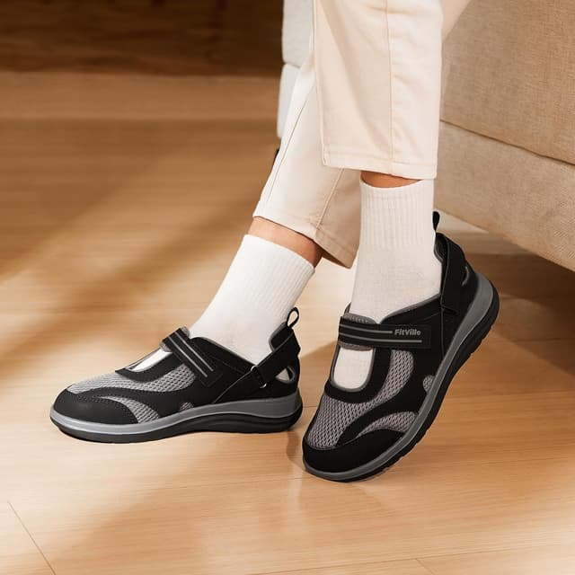 Detalle 2 de FitVille sandali comodi per piedi larghi