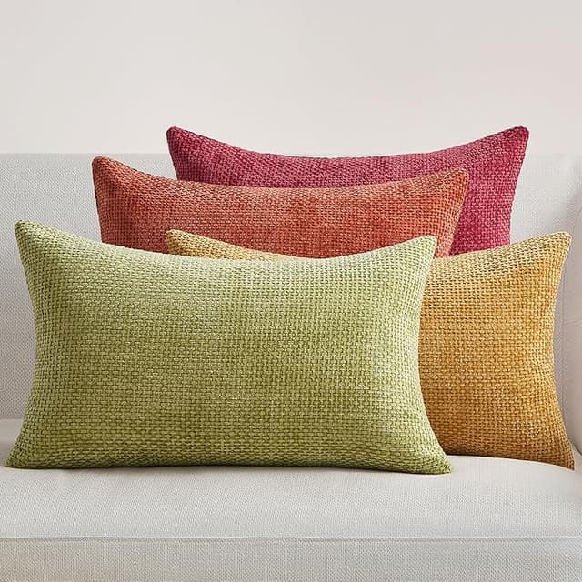 Detalle de Topfinel Funda de Cojín 30x50 Set de 4 Naranja Degradado 🛋