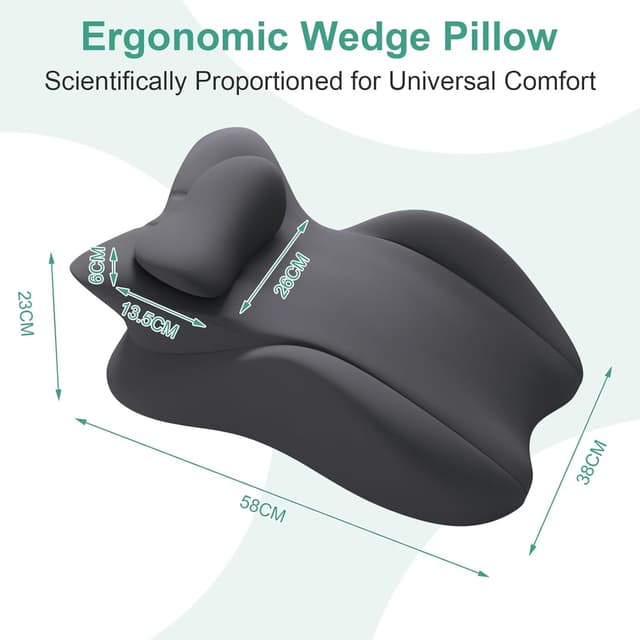 Detalle de JOVELL Cuscino a cuneo Memory Foam 58x38 cm